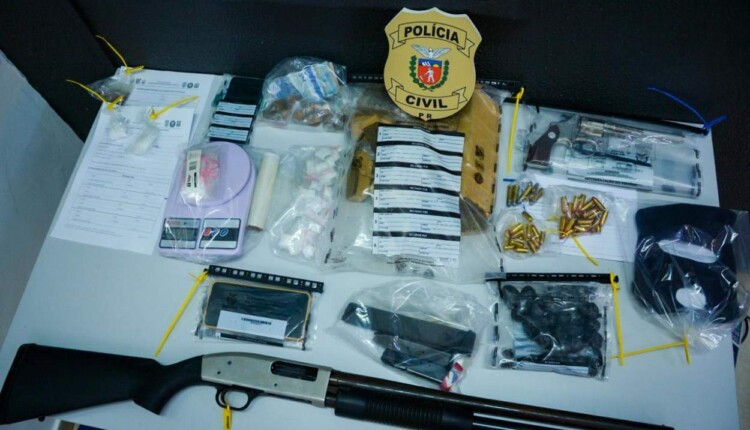 Armas apreendidas operação