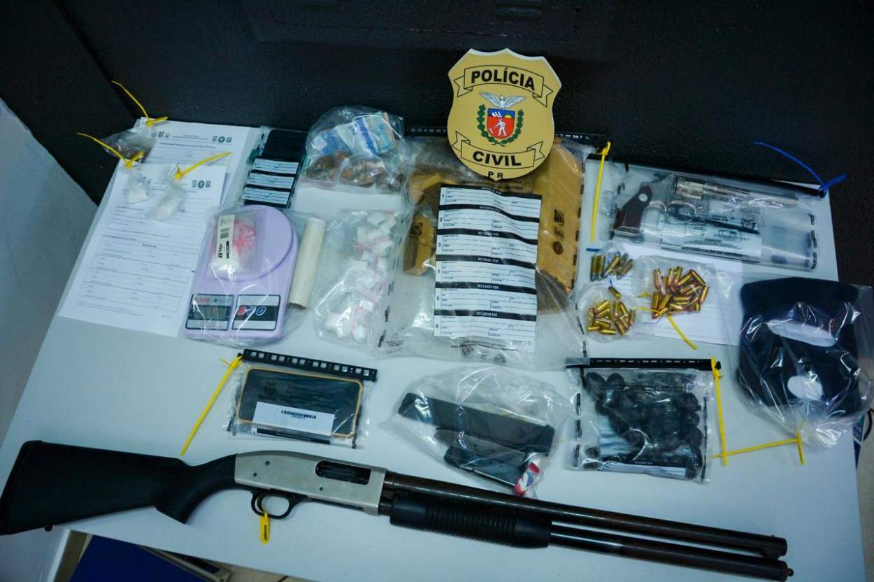 Armas apreendidas operação
