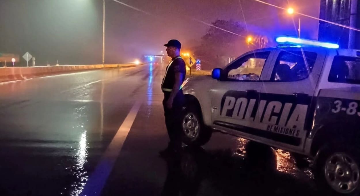 Chovia em parte da província argentina de Misiones na madrugada desta quarta-feira (7).