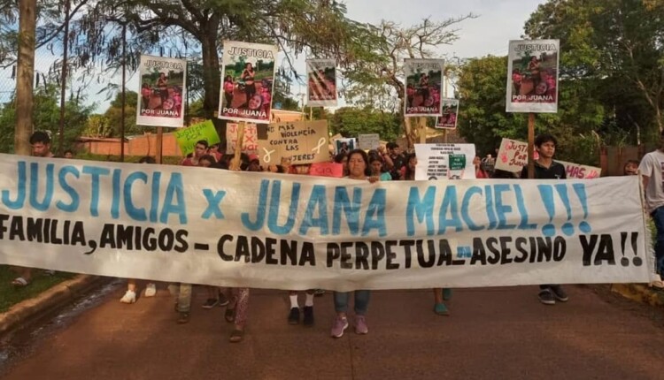 Indígenas protestaram na Rodovia Nacional n.º 12, próximo à entrada de Puerto Iguazú. Foto: Gentileza