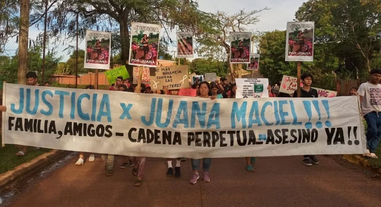 Indígenas protestaram na Rodovia Nacional n.º 12, próximo à entrada de Puerto Iguazú. Foto: Gentileza