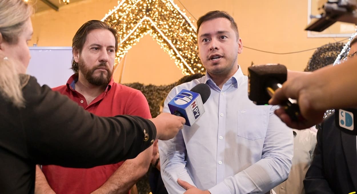 Prefeito de Ciudad del Este, Miguel Prieto, dialogou com a imprensa na Casa de Cultura do bairro Ciudad Nueva.