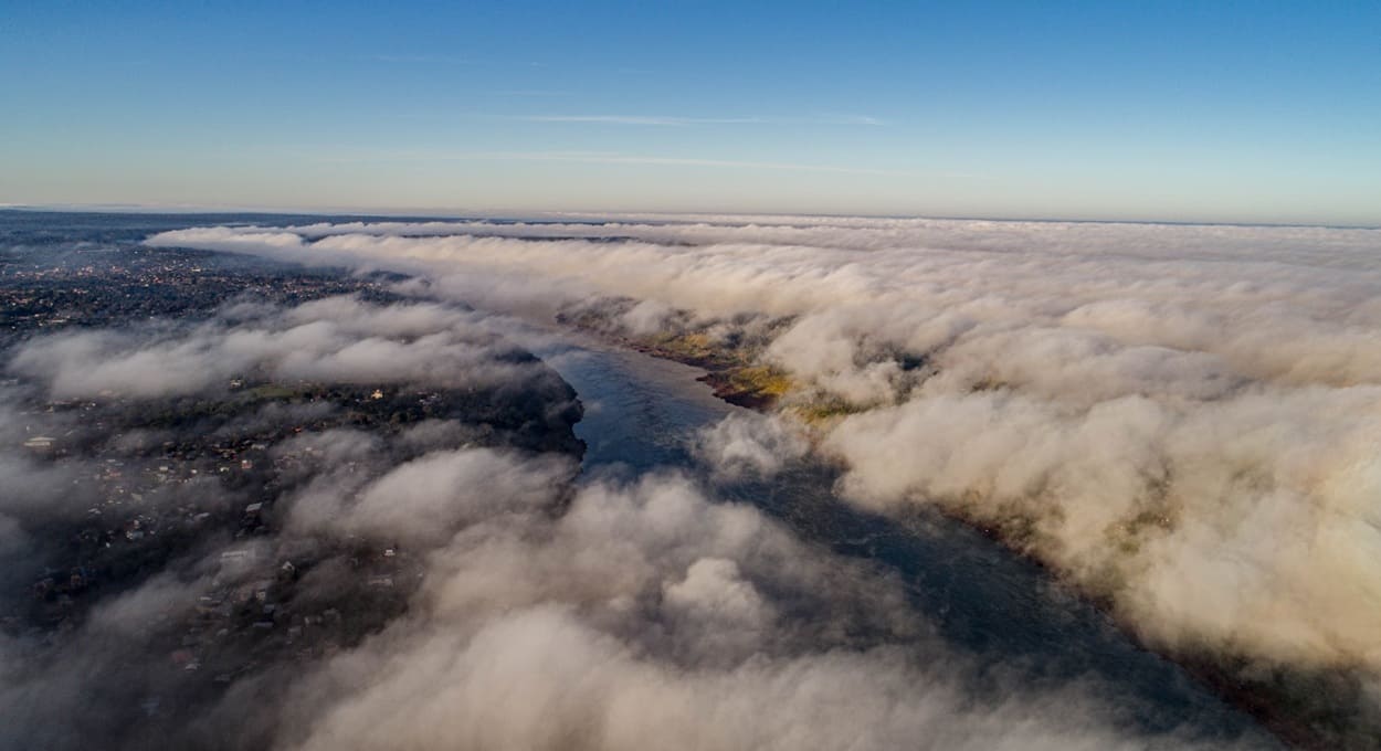 Para o fim de semana, há chances de neblina na região de Foz do Iguaçu.