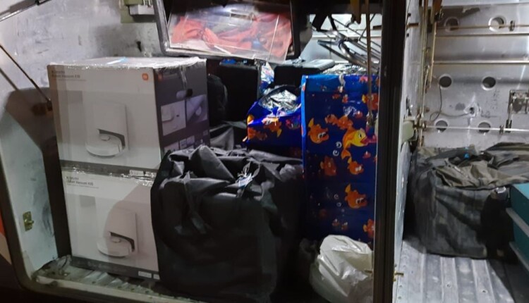 apreensão mercadorias ônibus