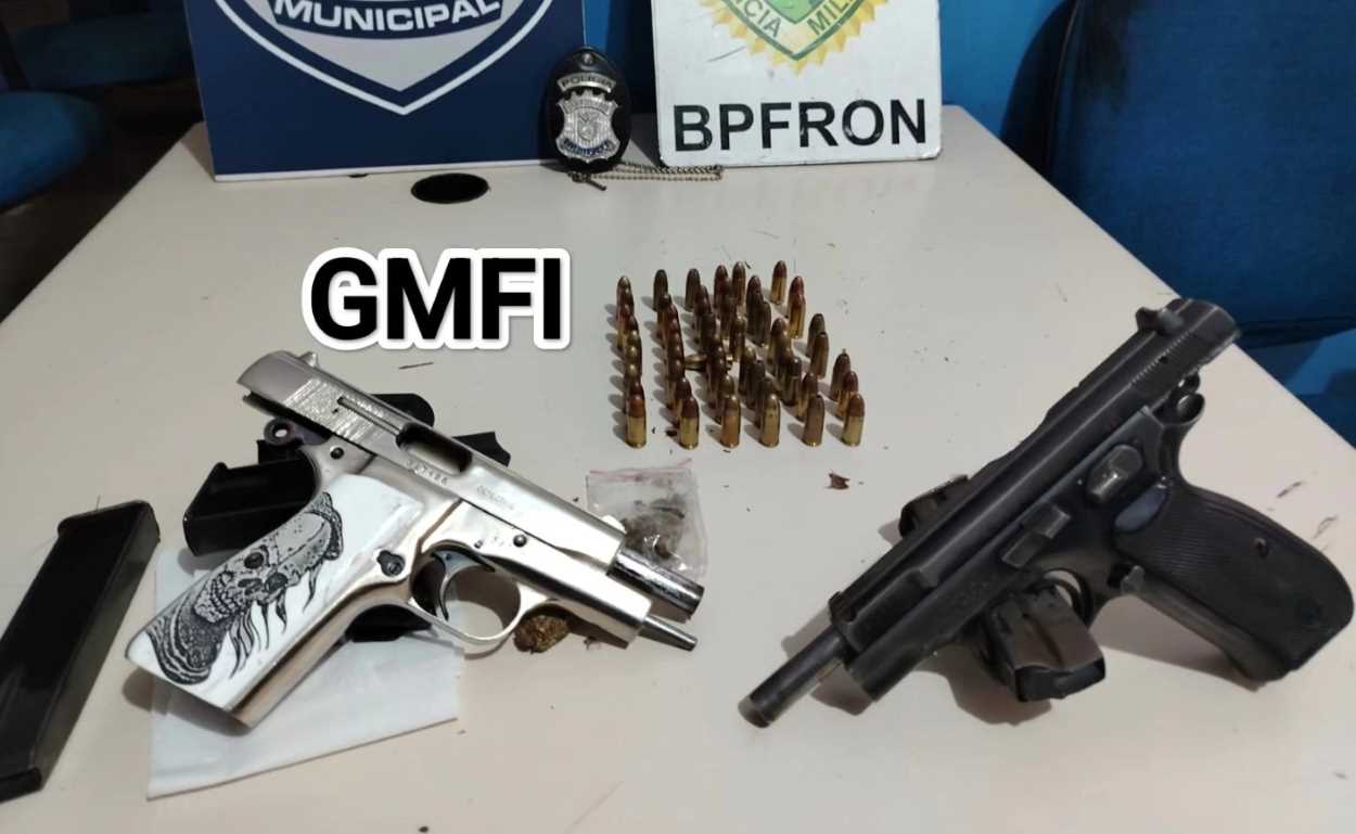 GM tira de circulação duas pistolas 9mm e 50 munições