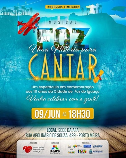 Divulgação oficial do musical sobre a história de Foz do Iguaçu