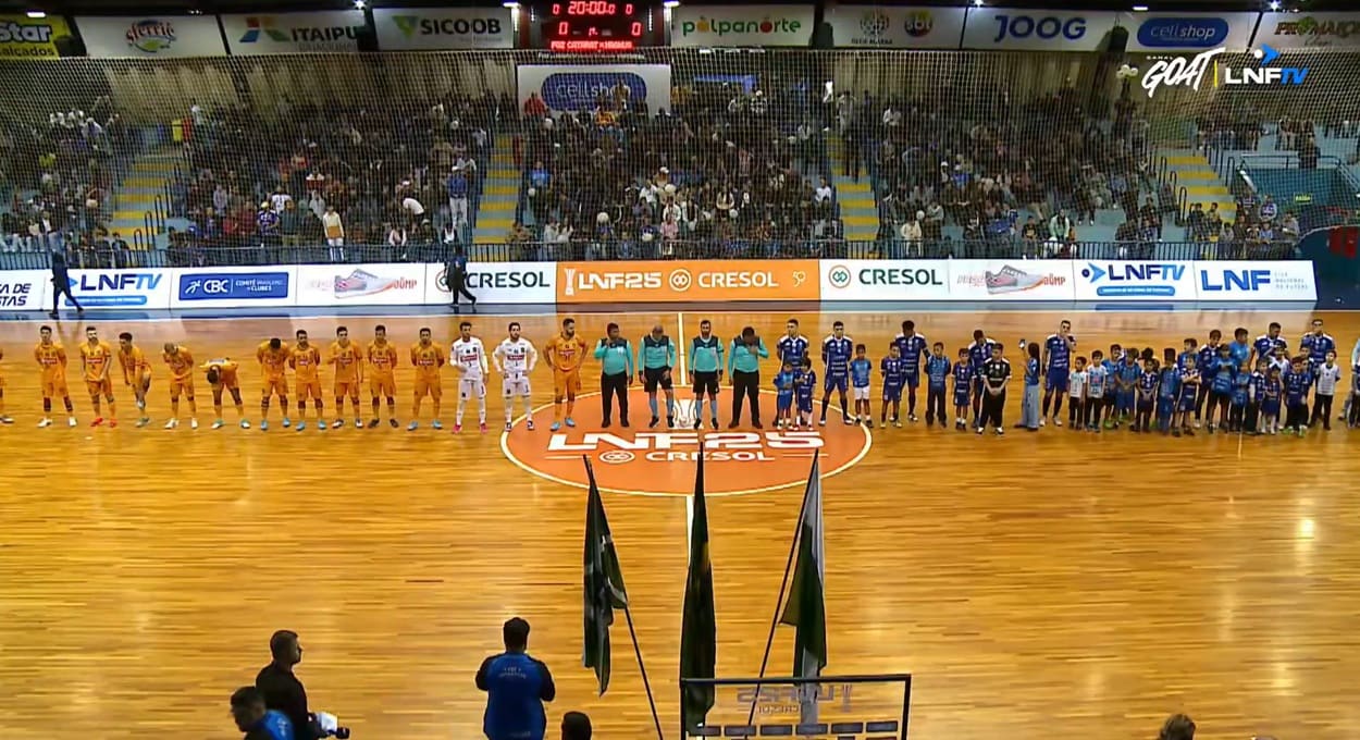 Duelo entre Foz Cataratas e Magnus teve transmissão ao vivo nos canais LNF TV, Goat e BandSports.