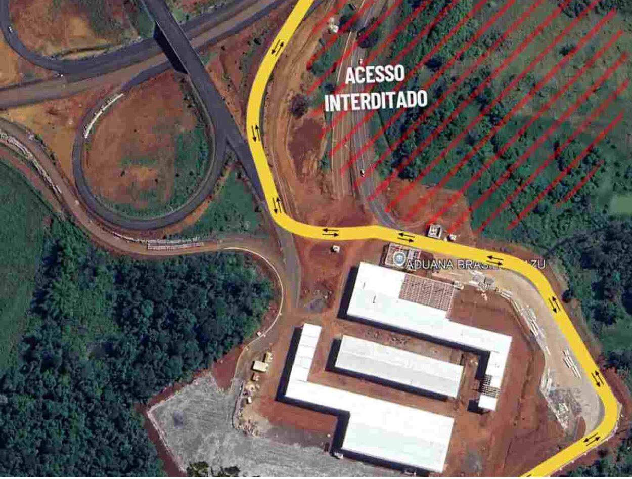 Trânsito será desviado no acesso à Argentina nesta quarta-feira, 18