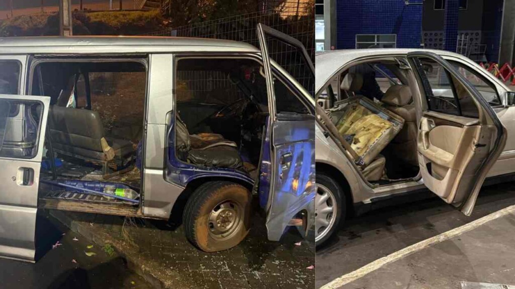 Ponte da Amizade: motorista com droga foge, bate em proteção e acaba preso