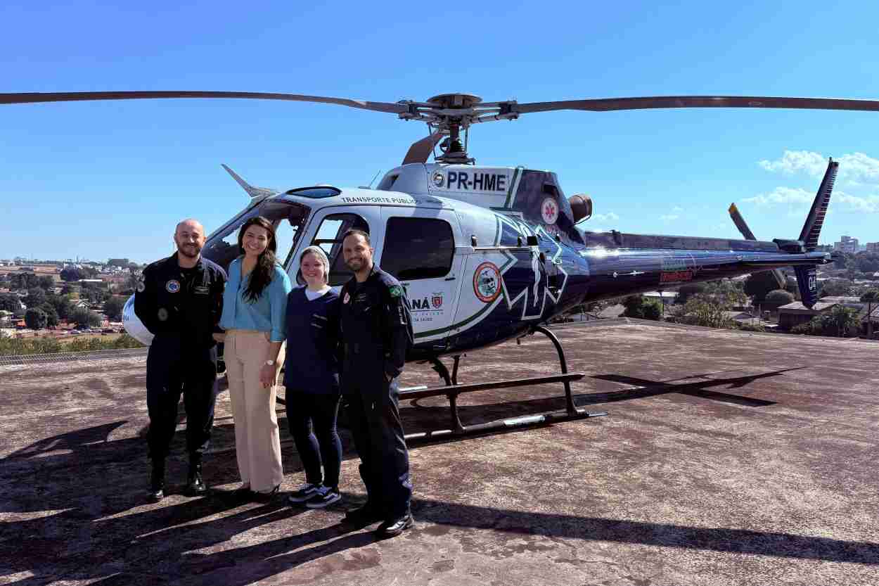 Helicóptero ajuda a salvar bebê em quadro crítico de infecção