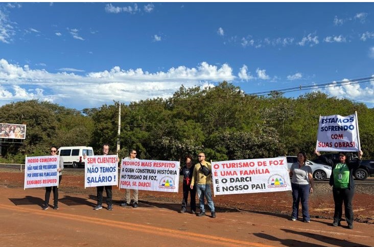 protesto rodovia cataratas