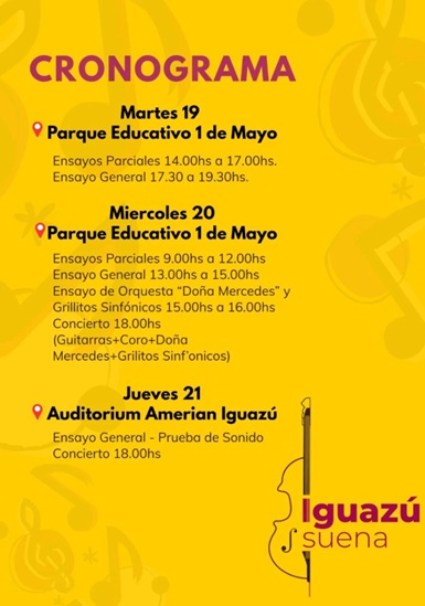 Programação do Iguazú Suena 2025.