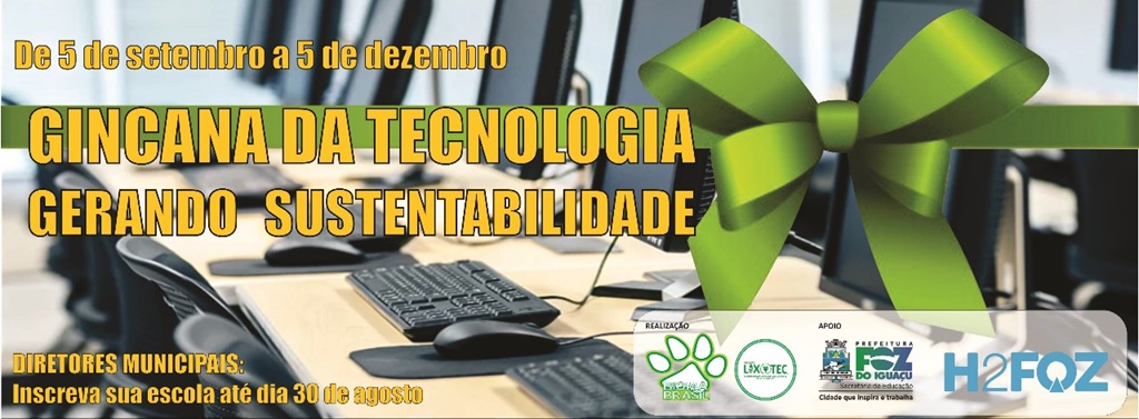 Divulgação oficial da gincana em Foz do Iguaçu