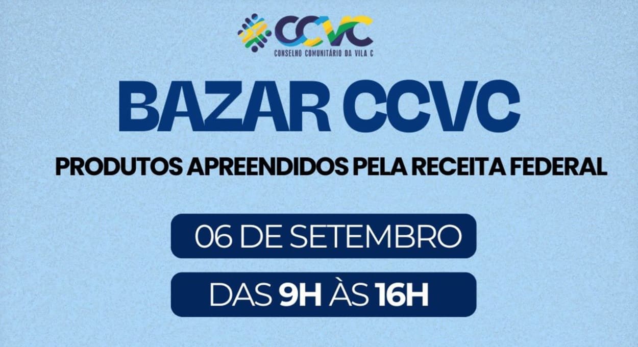 Bazar na Vila C terá mercadorias da Receita neste sábado (6)