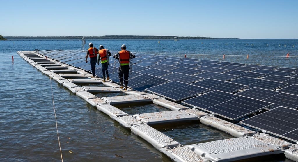 Estrutura no lago de Itaipu ficará perto da margem paraguaia.
