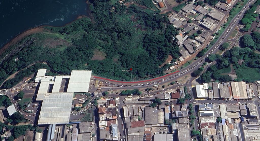 Ponte da Amizade, Google Maps