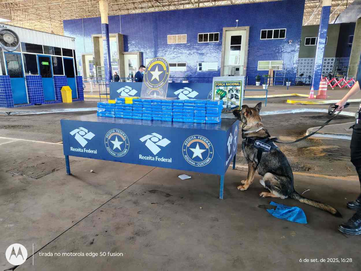 RF e Força Nacional interceptam 85 quilos de cocaína na fronteira Brasil-Paraguai