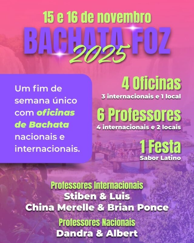 Divulgação oficial do Bachata Foz 2025