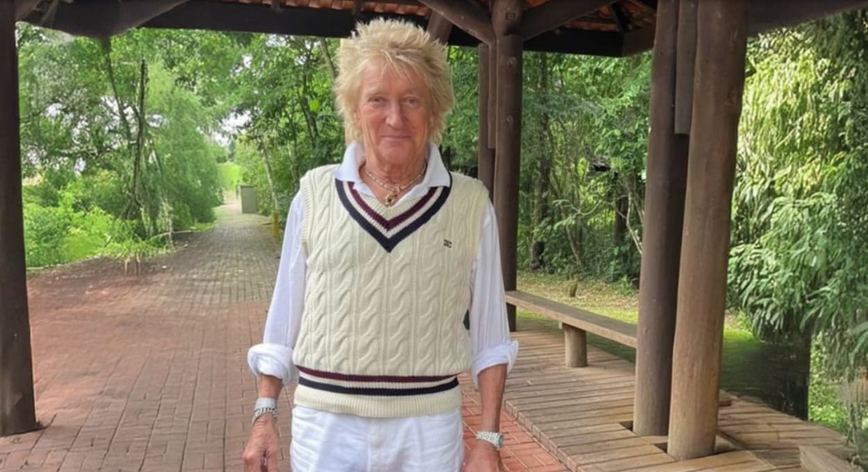 Cantor Rod Stewart volta às Cataratas dois anos após a primeira visita