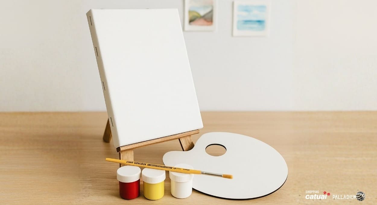 Kit de pintura é brinde de campanha do Catuaí Palladium no mês das crianças