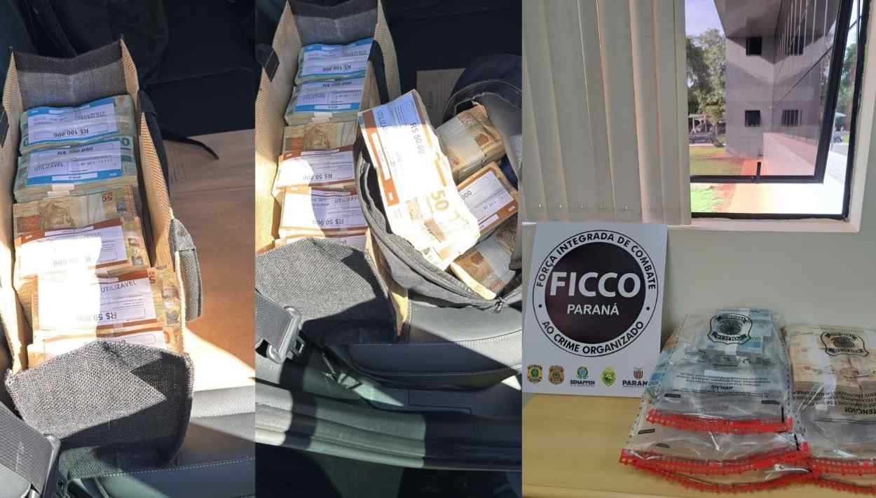 Polícia intercepta R$ 1 milhão em dinheiro vivo após saque na fronteira