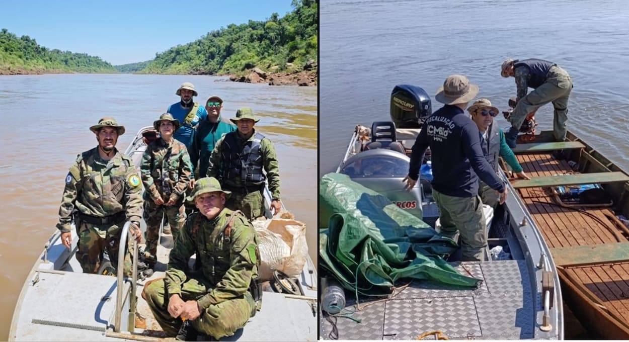 Brasil e Argentina realizam operação conjunta nas águas do Rio Iguaçu