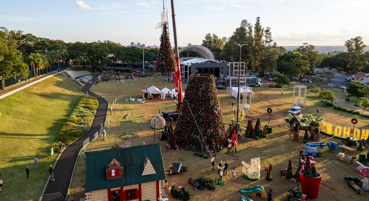 Veja como estão os preparativos para o Natal de Itaipu no Gramadão