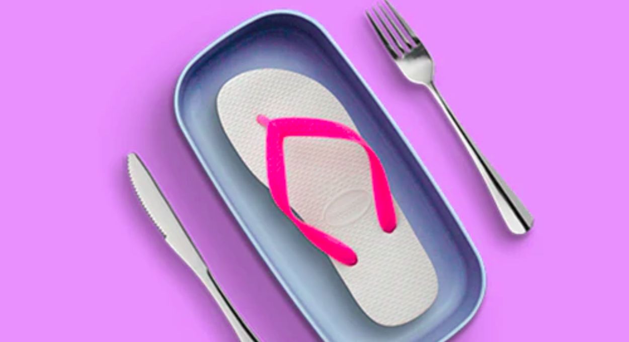 Havaianas e os pés de chinelos