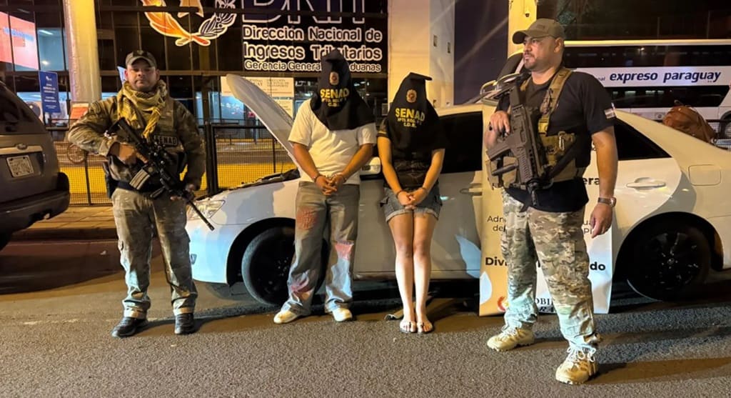 Apreensão com prisões na cabeceira paraguaia da Ponte da Amizade.