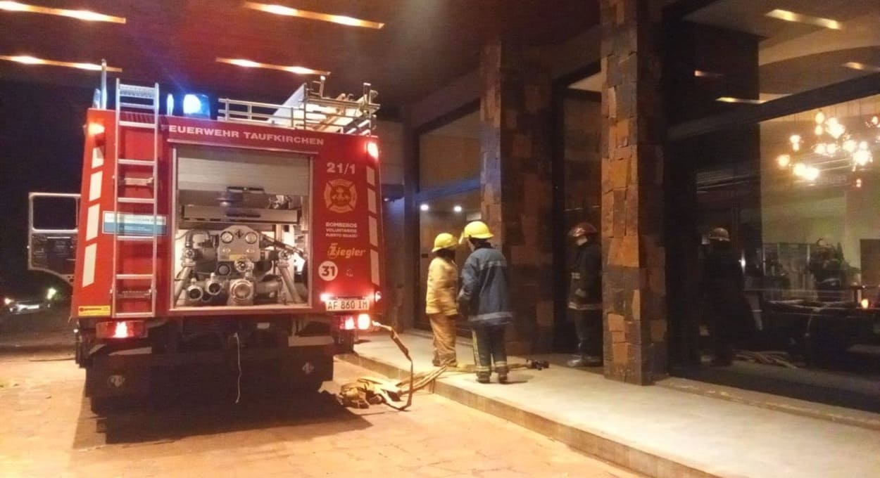 Bombeiros sufocam princípio de incêndio em hotel na fronteira