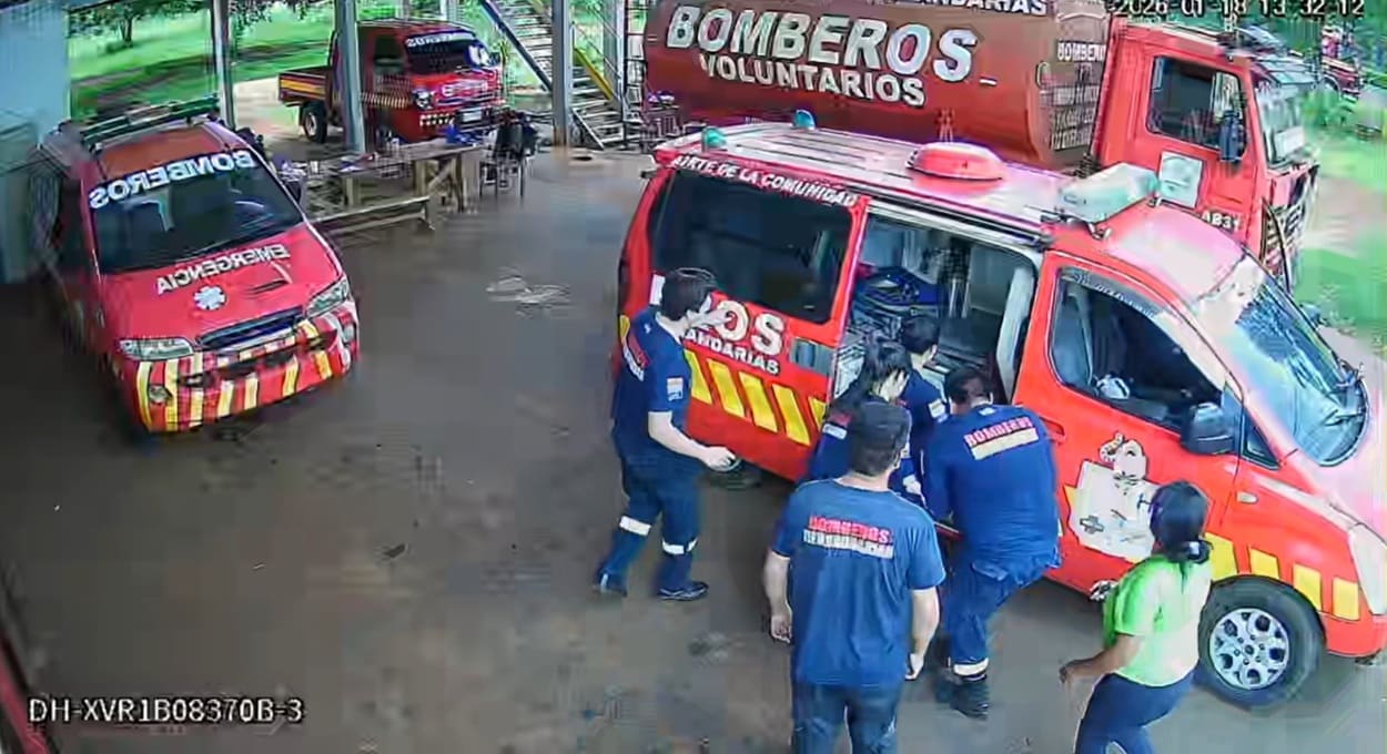 Vídeo: bombeiros salvam bebê engasgado no lado paraguaio da fronteira