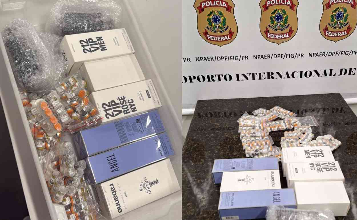 Jovem é preso no aeroporto com mais de 100 ampolas de medicamento proibido