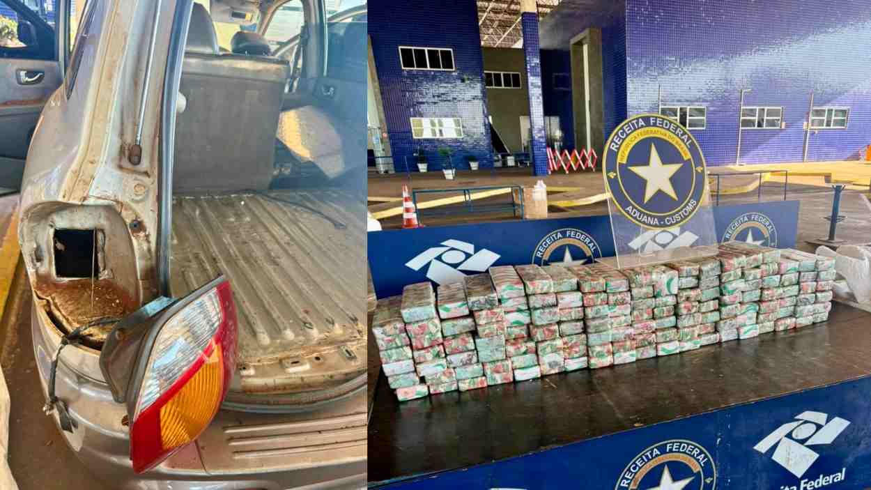 Receita intercepta droga na Ponte da Amizade em carro do Paraguai dirigido por brasileiro