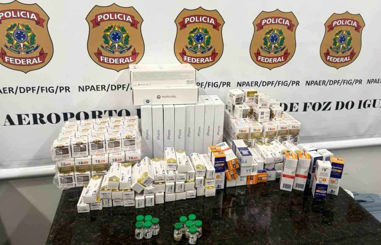 Medicamento do Paraguai: PF faz duas prisões por contrabando no aeroporto em Foz