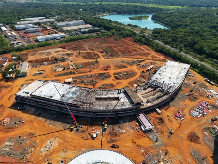 Panorâmica das obras do campus da Unila.