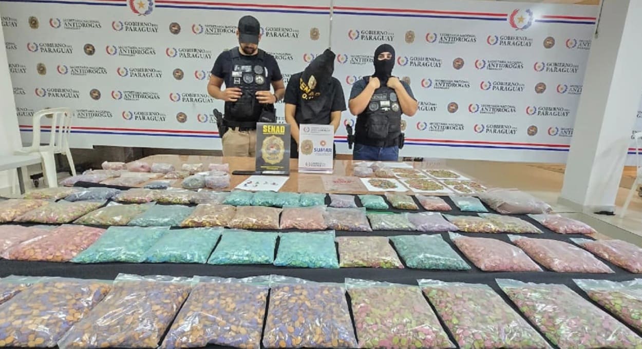 Paraguai faz maior apreensão urbana de ecstasy no país