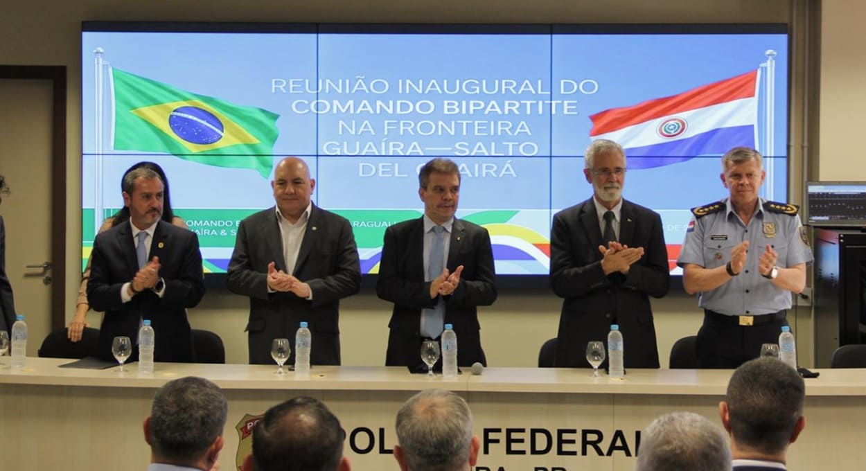 Brasil e Paraguai lançam Comando Bipartite na fronteira de Guaíra