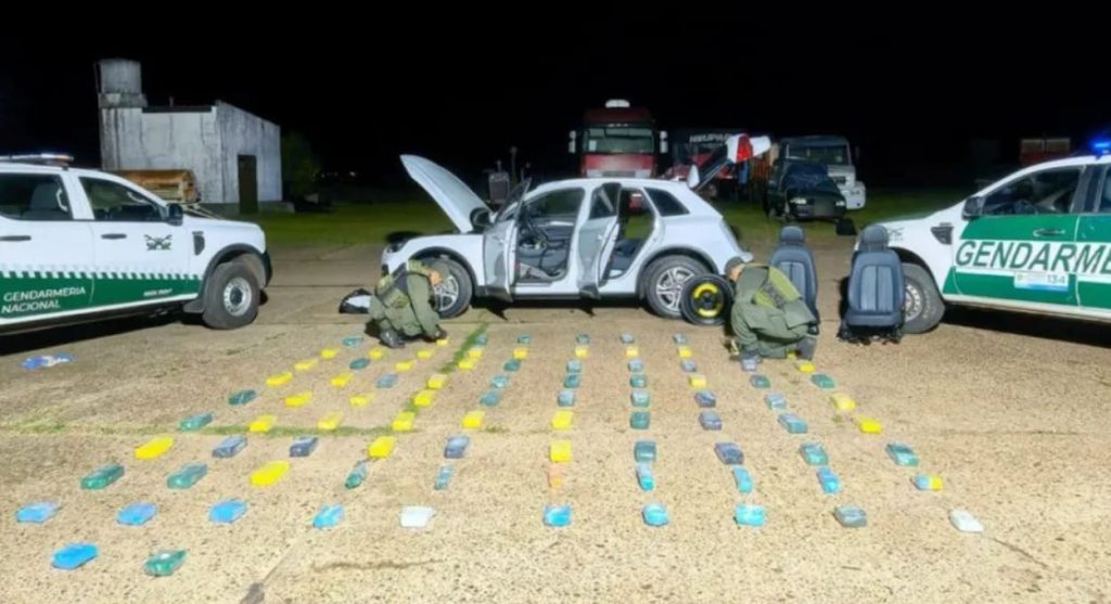 Droga apreendida pelas autoridades argentinas. 