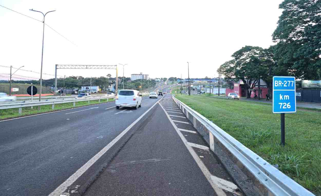 Obras de recuperação do asfalto na BR-277 em Foz começam segunda