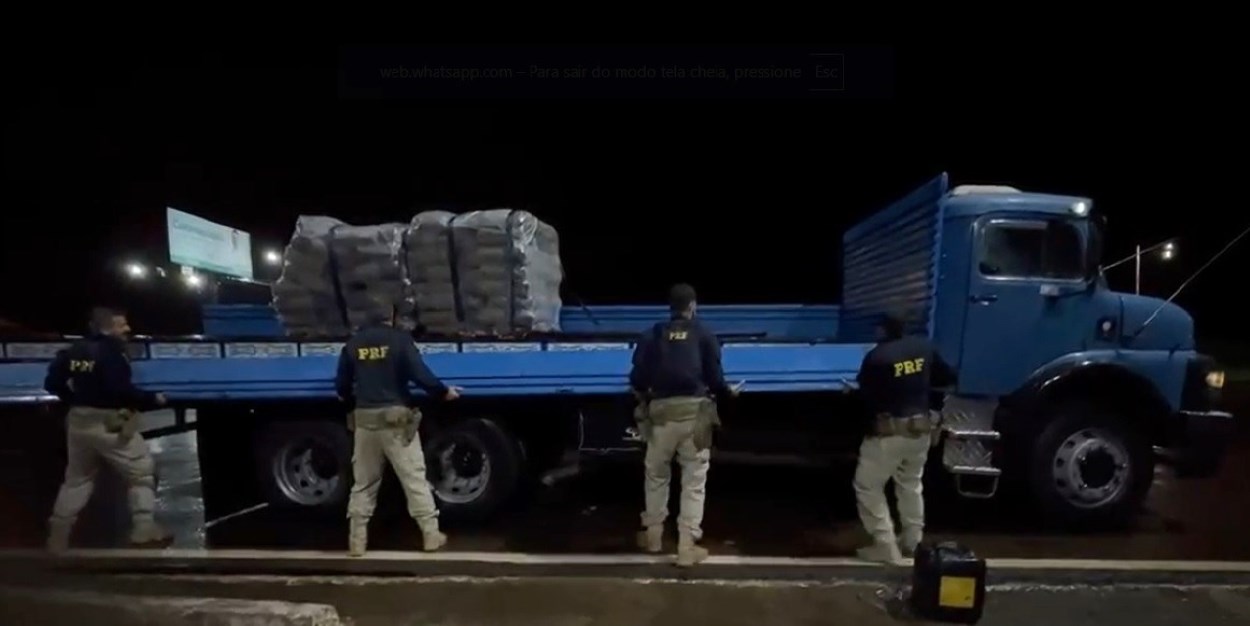 Caminhoneiro é flagrado com uma tonelada de droga na BR-277