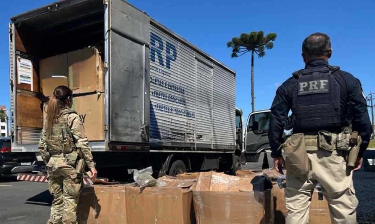 Carga de motos que saiu de Foz levava 300 quilos de skunk