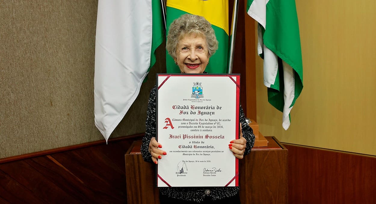 Hoteleira Iraci Sossella recebe cidadania honorária de Foz do Iguaçu