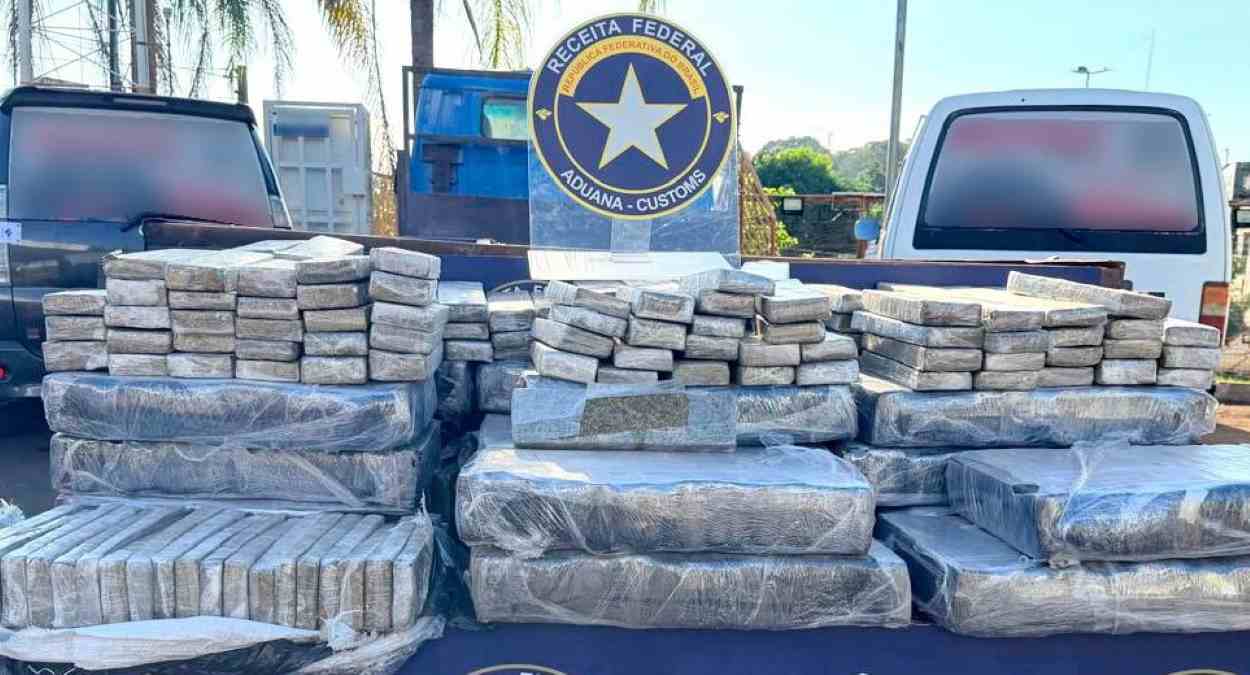 Fronteira com o Paraguai: quase meia tonelada de maconha retida na Ponte da Amizade