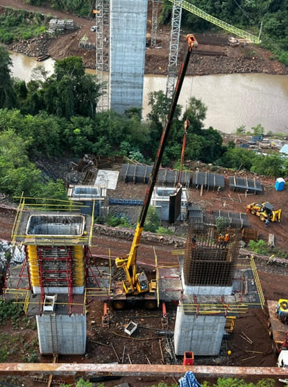 Ponte sobre o Rio Monday completará o anel viário de acesso à Ponte da Integração.