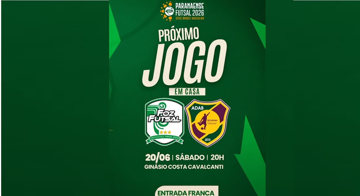 Foz Futsal estreia em casa na segunda fase da Série Bronze