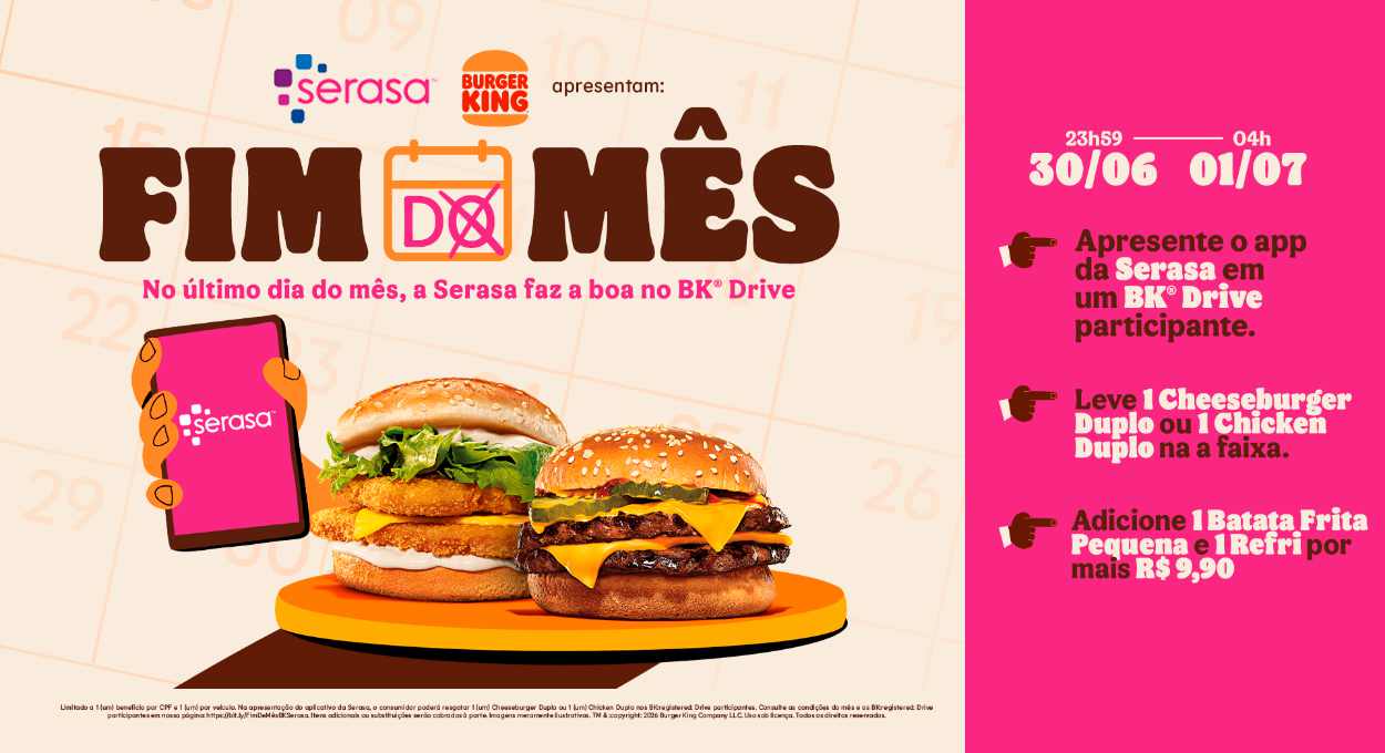 Burger King libera sanduíche grátis na madrugada desta quarta em Foz do Iguaçu