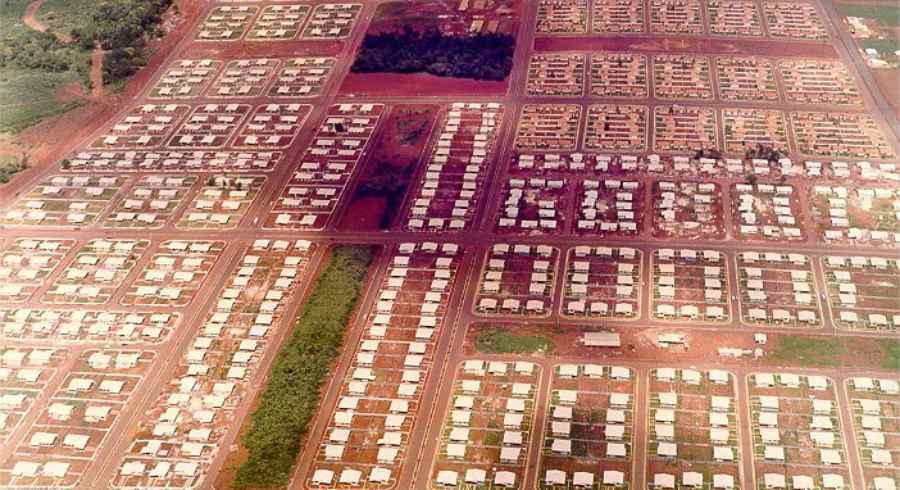 Imagem aérea mostra início da ocupação na Vila A - Itaipu Arquivo