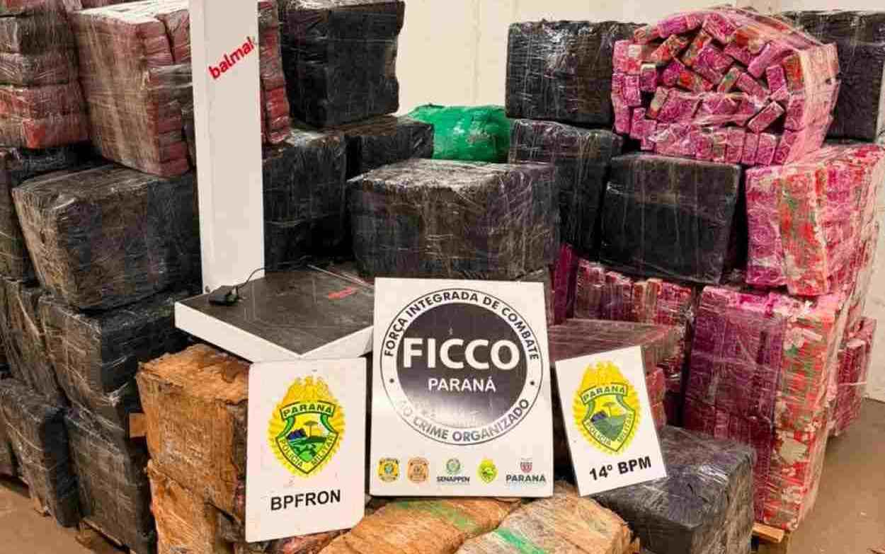 Polícia apreende cerca de 2 toneladas de maconha em bairro de Foz do Iguaçu