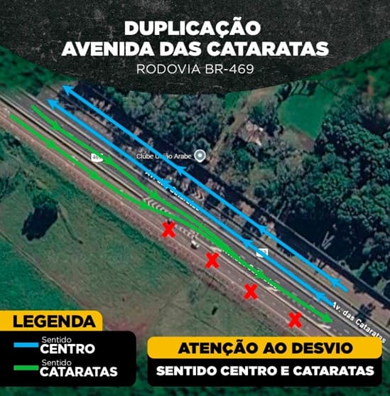 Desvio em Foz do Iguaçu
