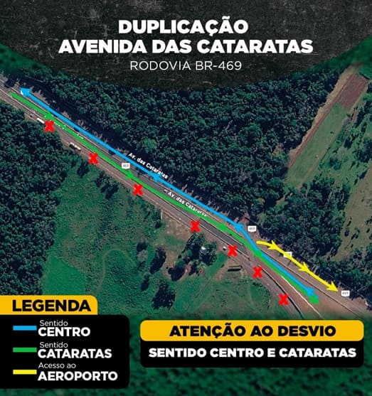Desvio em Foz do Iguaçu